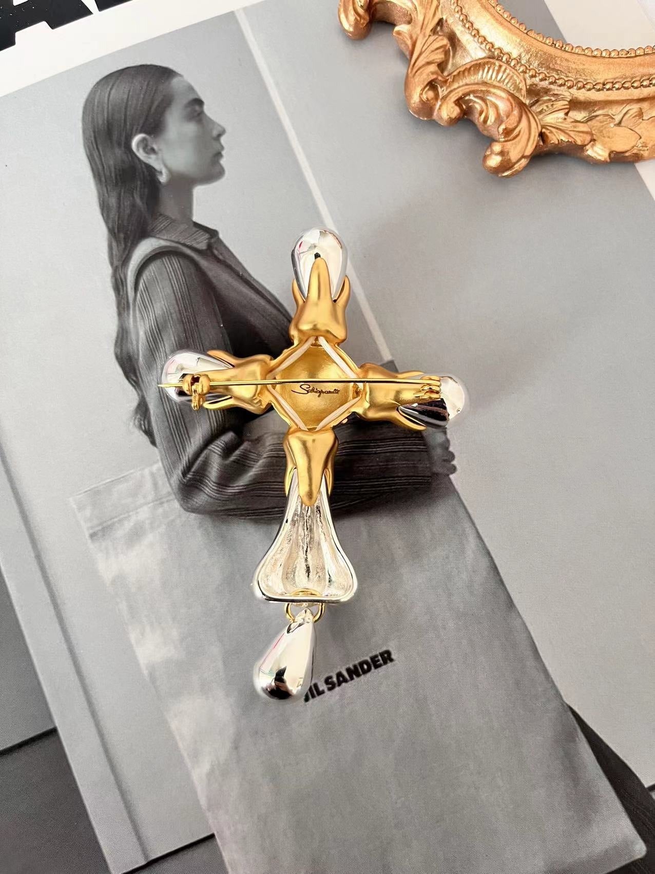 Statement Earring & Brooch Set in Premium Copper | ULZZANG BELLA