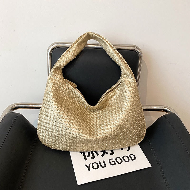 Borsa a tracolla intrecciata francese, elegantemente realizzata, per donna | ULZZANG BELLA
