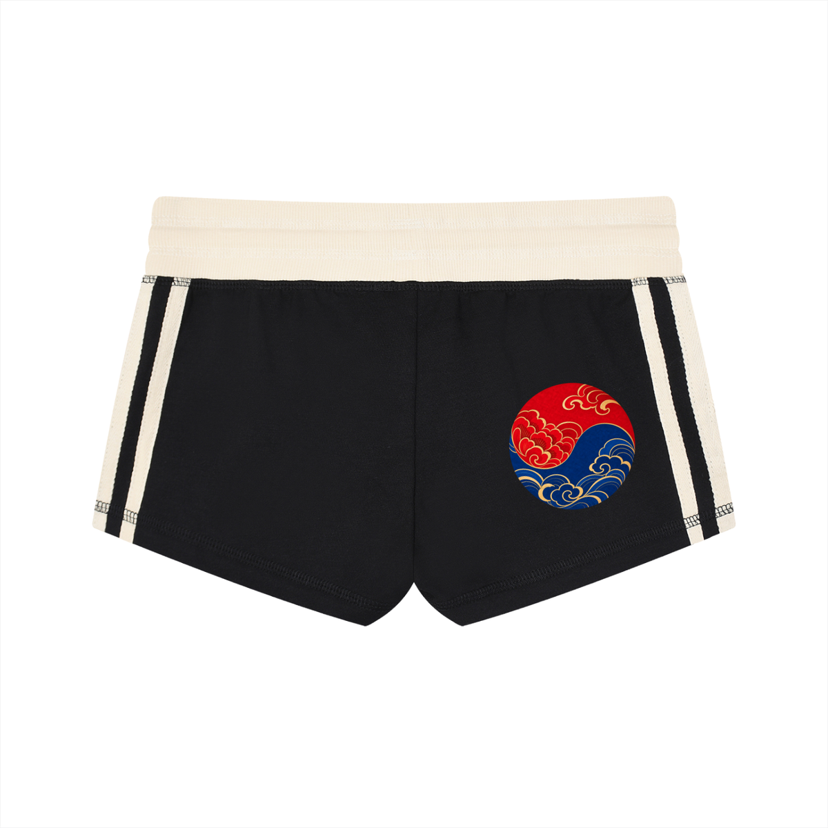 Retro Double-Stripe Track Shorts | ULZZANG BELLA