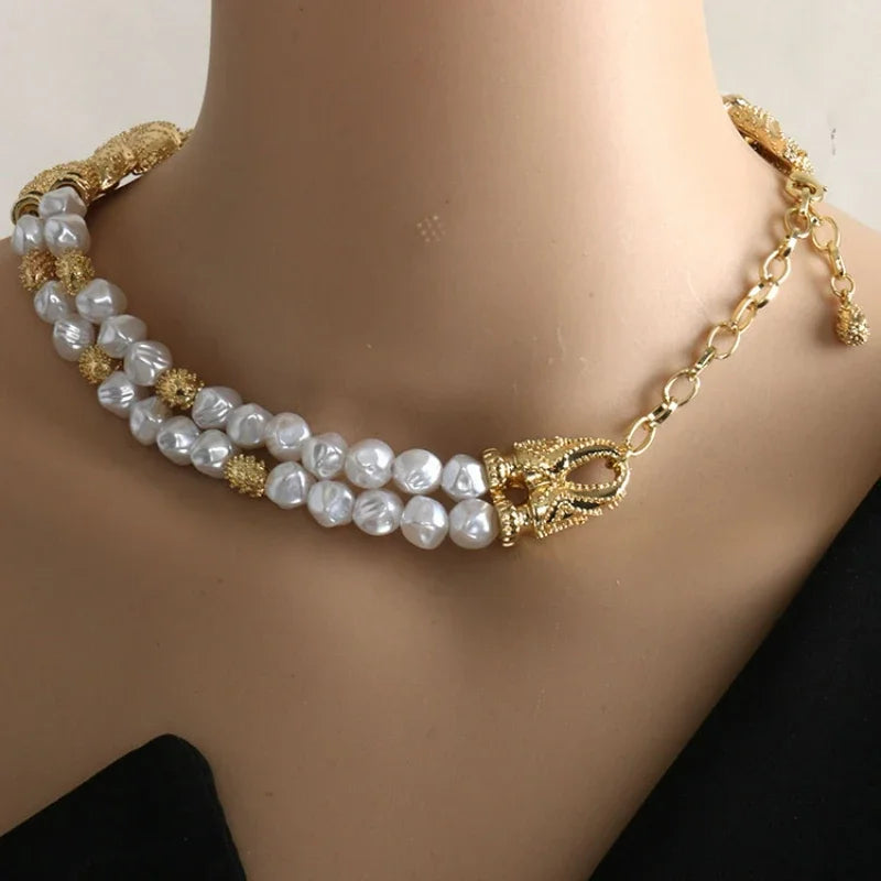 Opulent Multi-Layer Pearl Necklace for the Modern Muse | ULZZANG BELLA