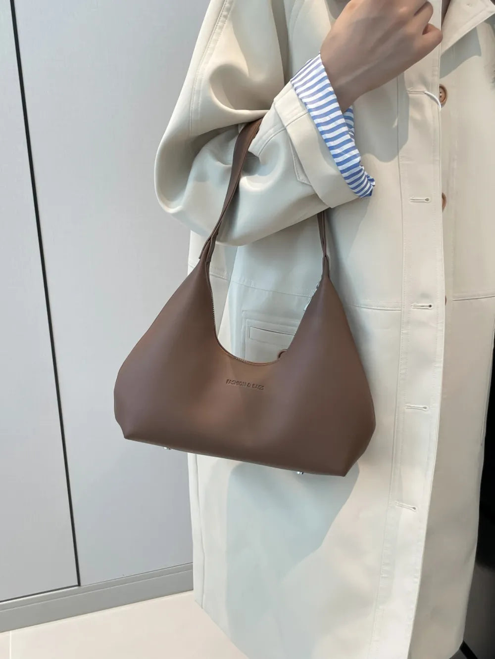 Sac bandoulière élégant en forme de lune pour la muse moderne | ULZZANG BELLA