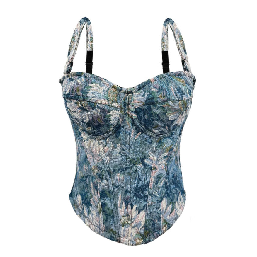 Vintage Palace Strapless Boned Bustier Top | ULZZANG BELLA