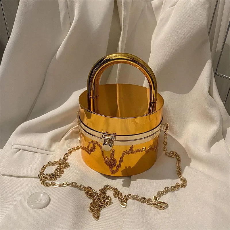 Acrylic Luxury Tote Bag with Chain Detail | ULZZANG BELLA
