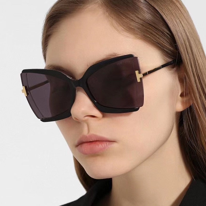 Fashionista Square Sun Shades - Oversized Colorful Sunglasses for Women | ULZZANG BELLA