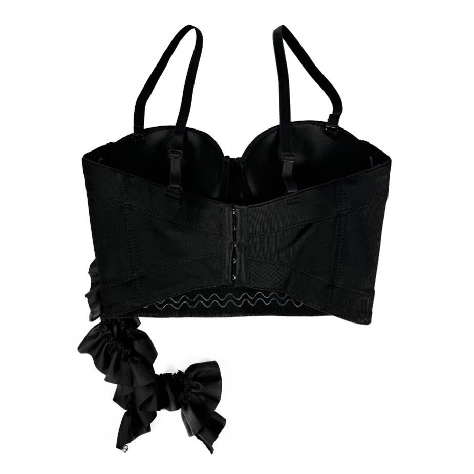 Floral Tassel Bustier Shapewear with Padded Straps | ULZZANG BELLA