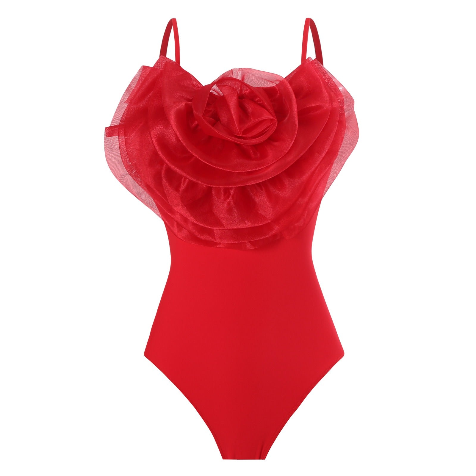 Backless Chiffon Beach Skirt One-Piece Swimsuit | ULZZANG BELLA