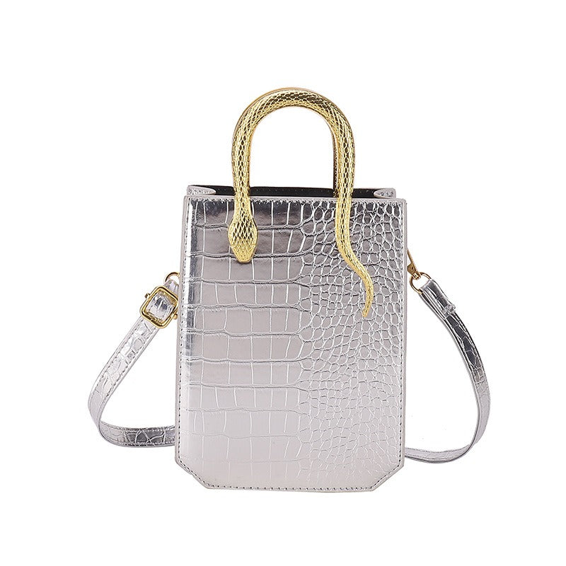 Stone Pattern Crossbody Tote Bag in Elegant PU | ULZZANG BELLA