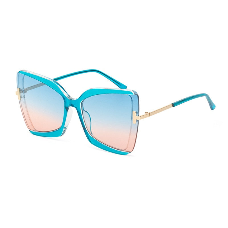 Fashionista Square Sun Shades - Oversized Colorful Sunglasses for Women | ULZZANG BELLA
