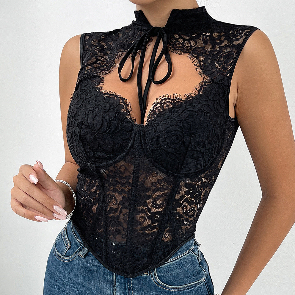Discover athé's Luxe Lace Sheer Mesh Boned Bralette, crafted in South Korea with exquisite materials for a sophisticated allure that elevates your wardrobe.