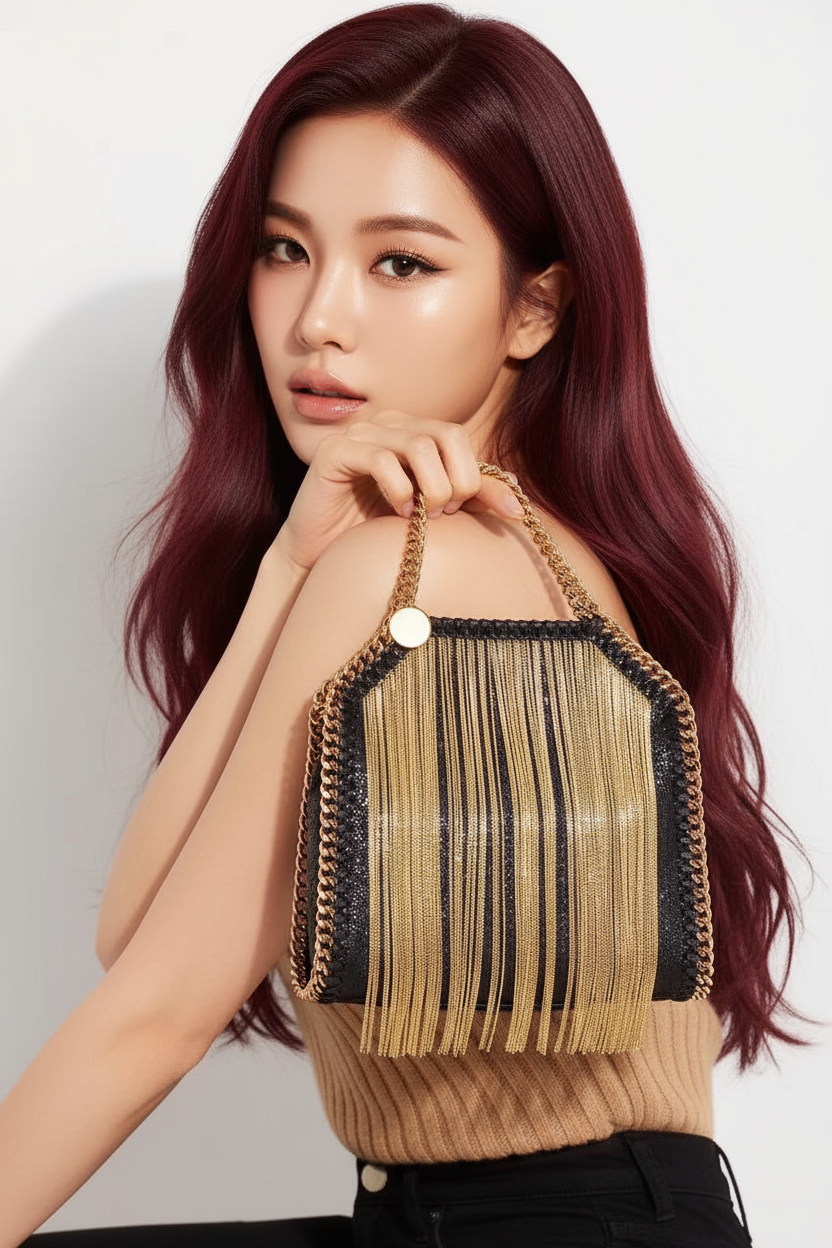 Borsa a tracolla chic con nappe in nylon di lusso | ULZZANG BELLA