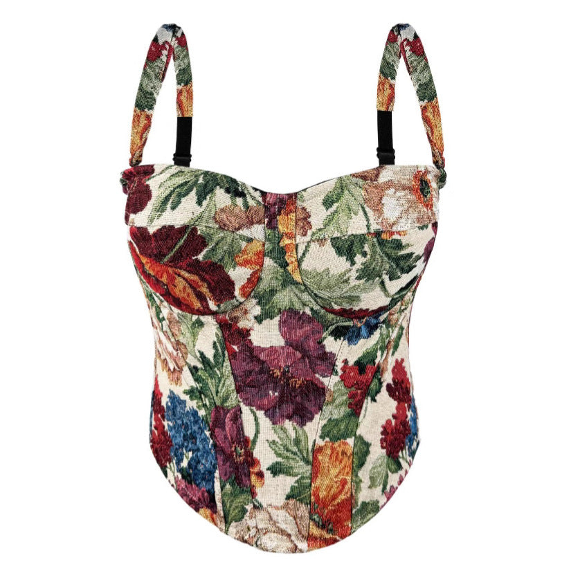 Vintage Palace Strapless Boned Bustier Top | ULZZANG BELLA