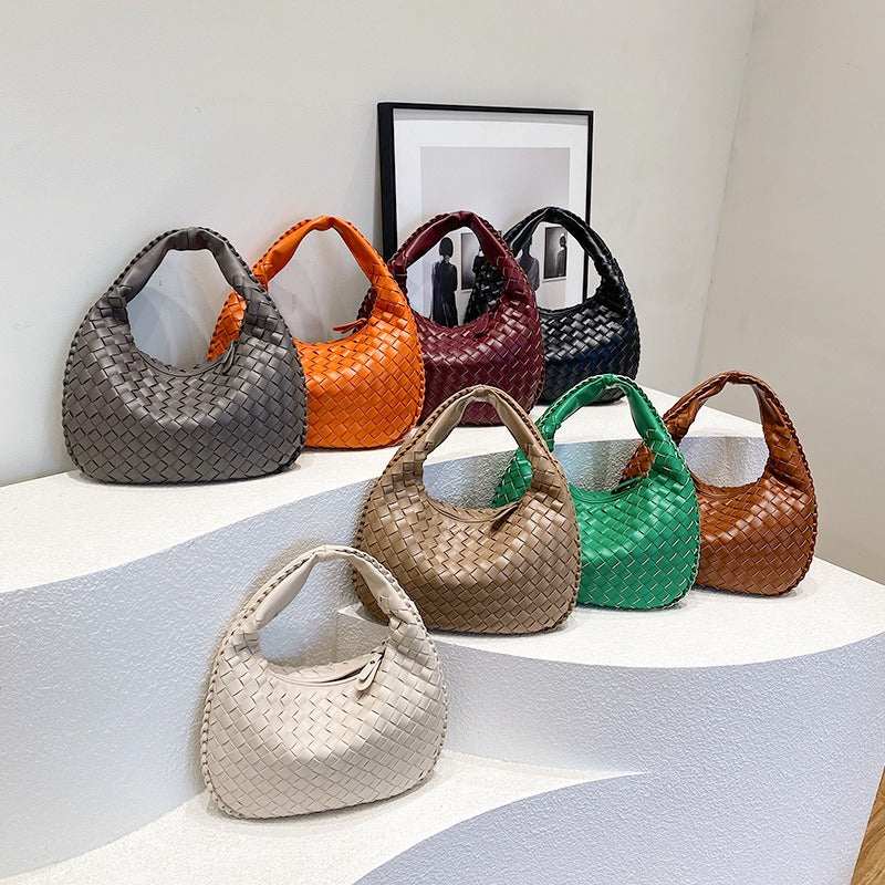 Borsa a tracolla intrecciata francese, elegantemente realizzata, per donna | ULZZANG BELLA