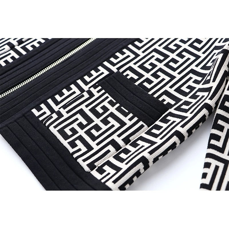 Elegante completo gonna in maglia composto da 2 pezzi con giacca maglione | ULZZANG BELLA