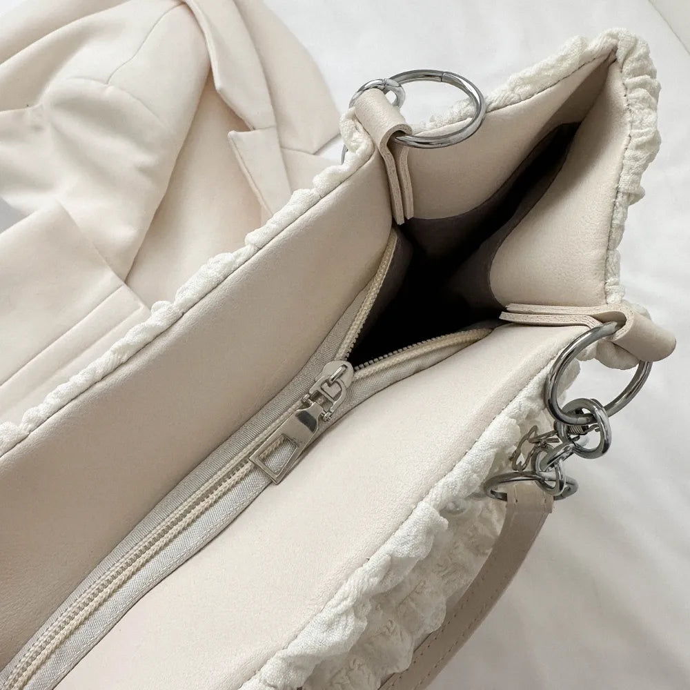 Chic Bubble Textured Tote Bag for the Modern Muse | ULZZANG BELLA
