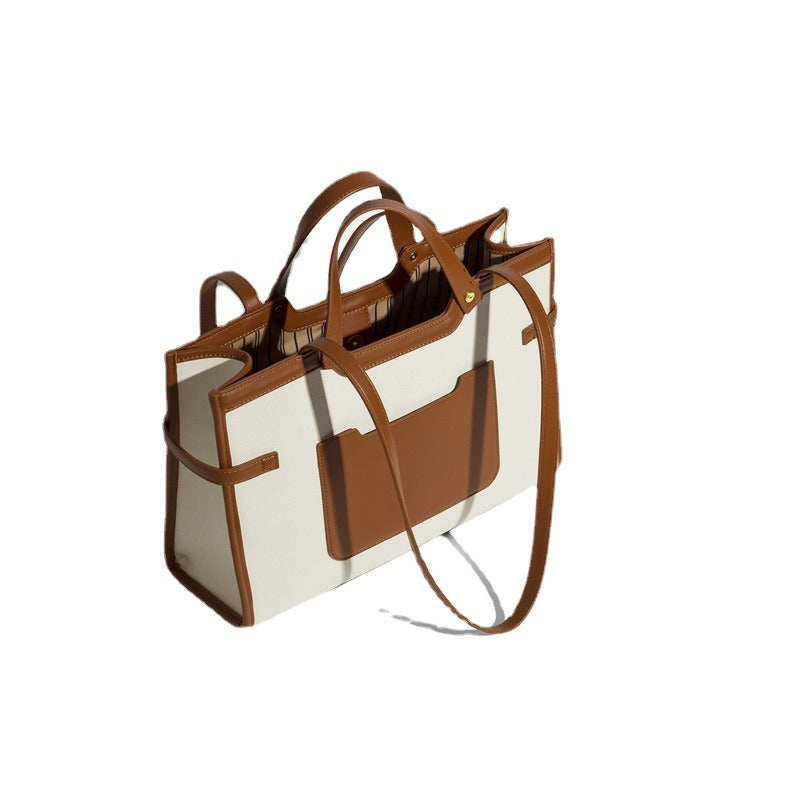 Elegante borsa tote in tela con chiusura magnetica | ULZZANG BELLA
