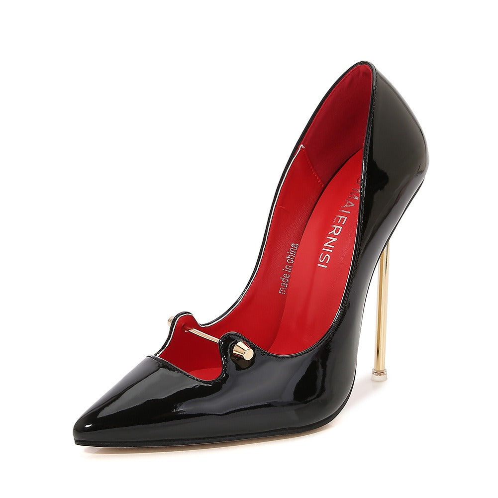 ULZZANG BELLA Elegant Stiletto Open Toe Pumps - Luxe Sophistication