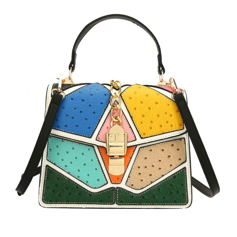 Luxe Color Blocked Hand-Held Square Bag | ULZZANG BELLA
