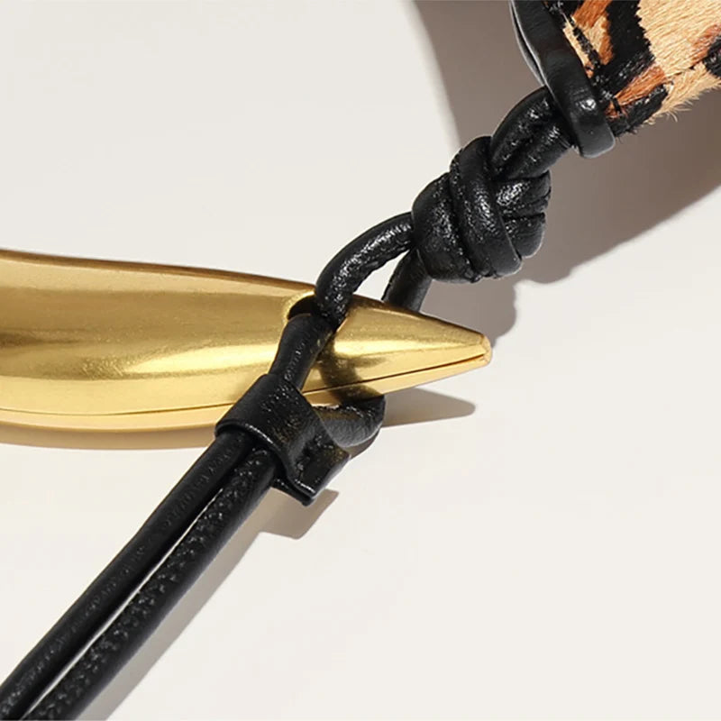 Exquisite Genuine Horsehide Shoulder Bag with Detachable Strap | ULZZANG BELLA