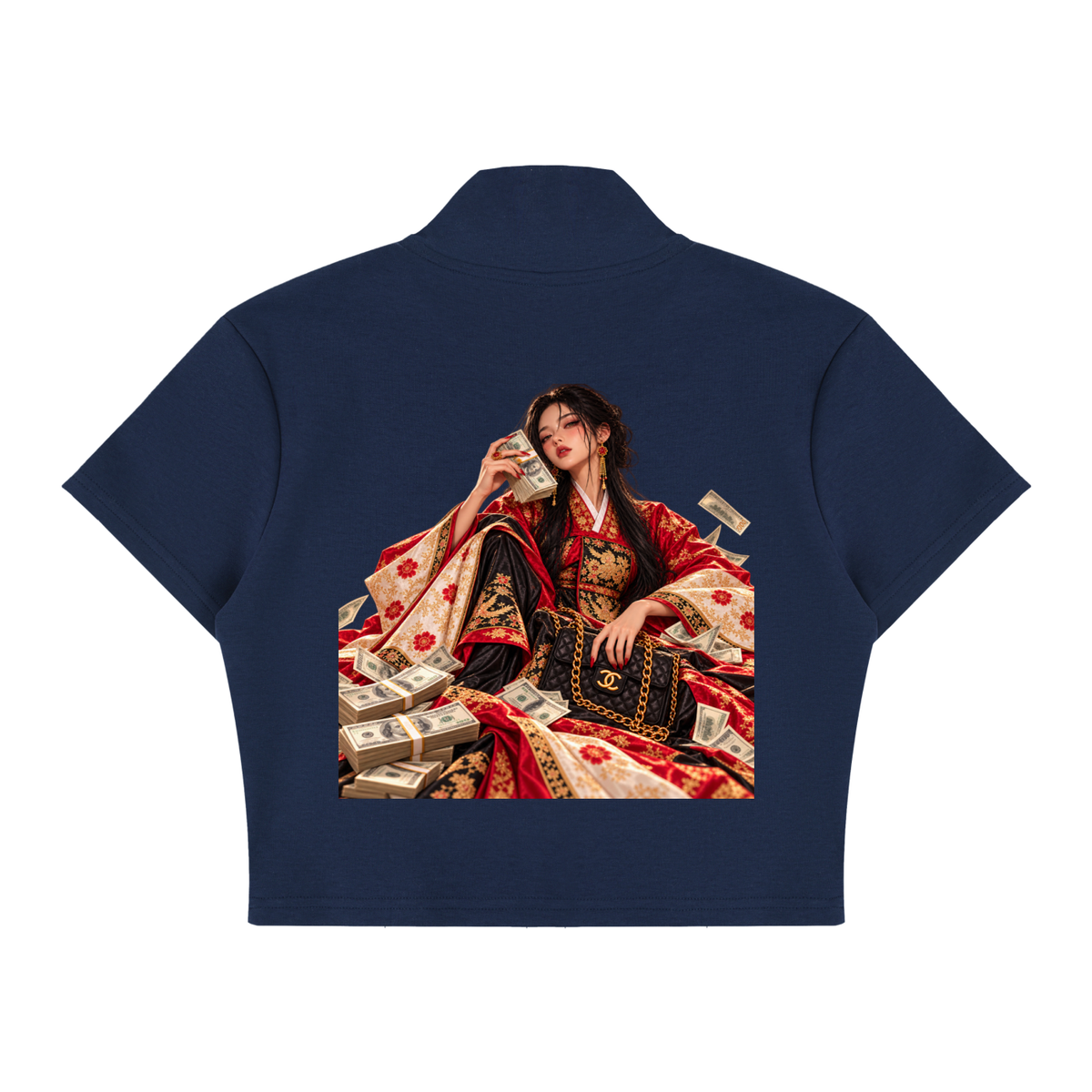 Joseon Baddie Cropped Zip-Up Tee | ULZZANG BELLA