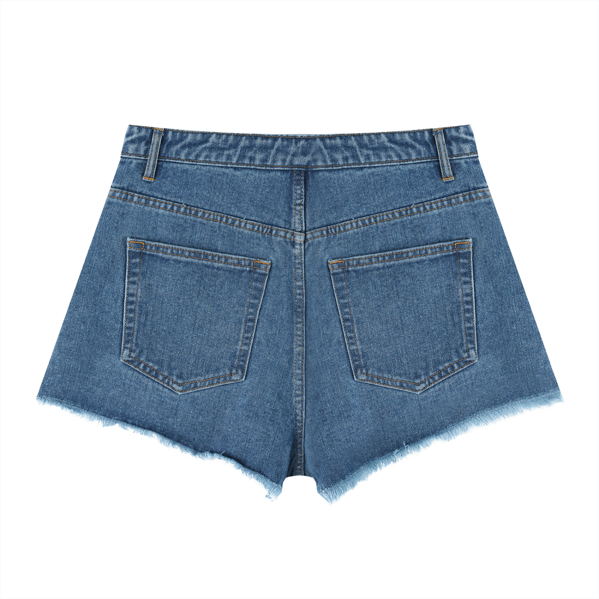 ULZZANG BELLA High-Rise A-Line Denim Shorts for Effortless Style