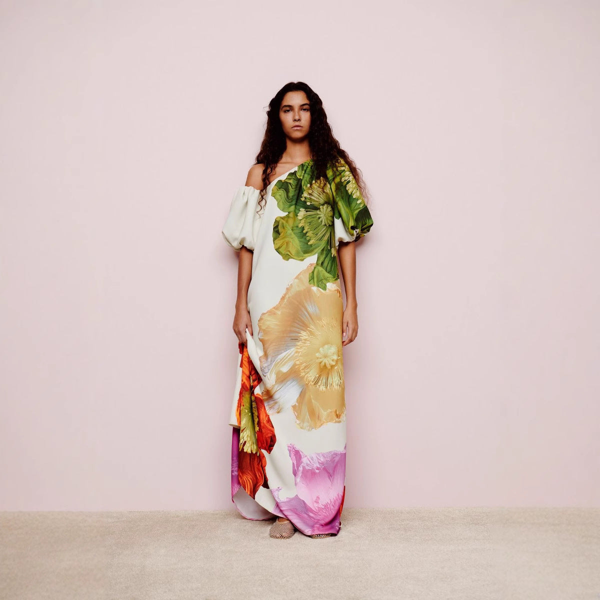 Summer Elegance Off-the-Shoulder Floral Dress | ULZZANG BELLA