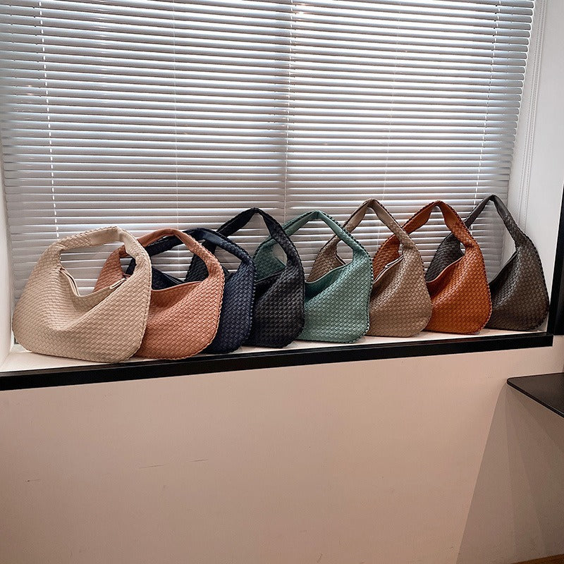 Borsa a tracolla intrecciata francese, elegantemente realizzata, per donna | ULZZANG BELLA
