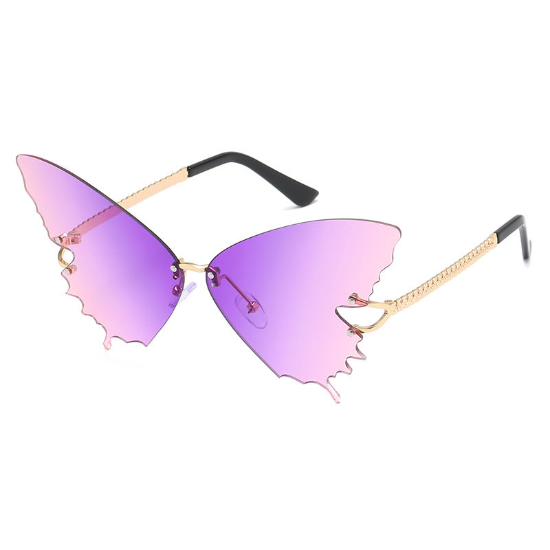 Eleganti occhiali da sole a farfalla con montatura grande sfumata per donna | ULZZANG BELLA