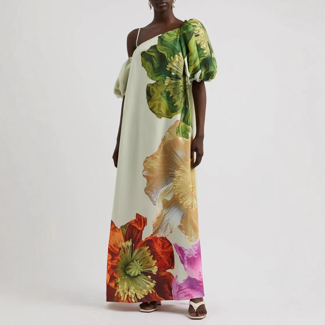 Summer Elegance Off-the-Shoulder Floral Dress | ULZZANG BELLA