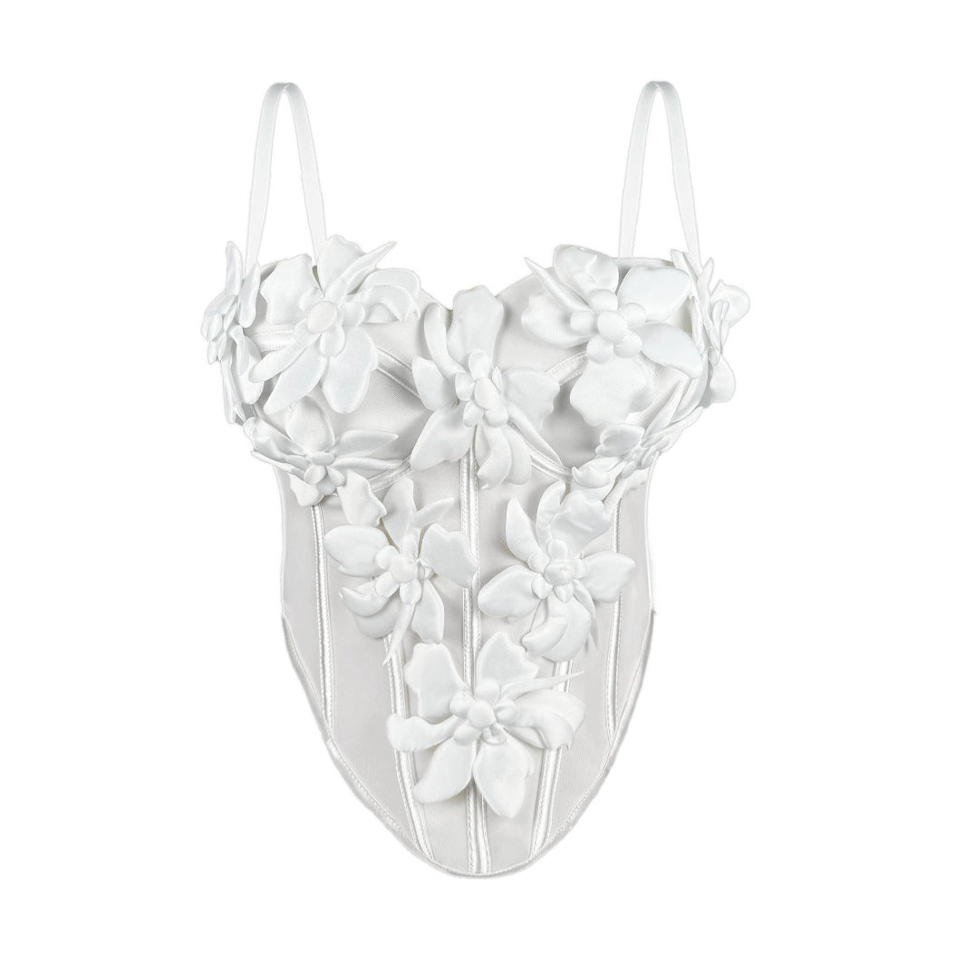 Stereoscopic Floral Lace Camisole | ULZZANG BELLA