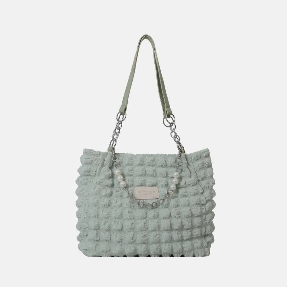 Chic Bubble Textured Tote Bag for the Modern Muse | ULZZANG BELLA