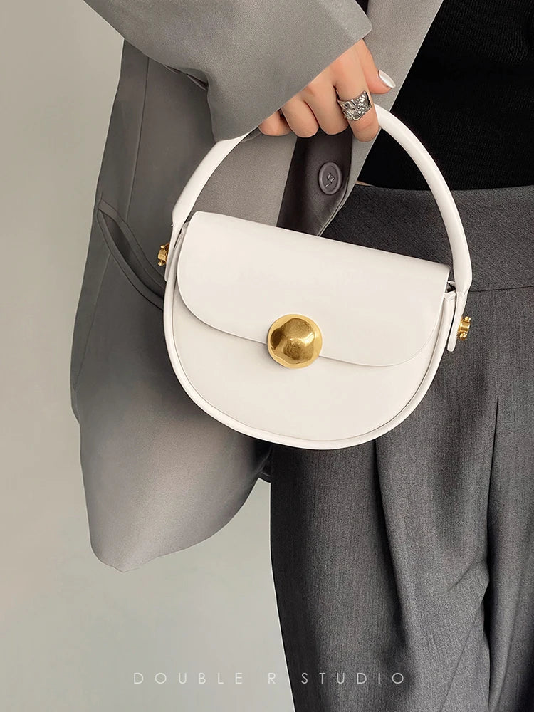 Eleganza chic: borsa a tracolla rotonda di lusso per la dea moderna | ULZZANG BELLA