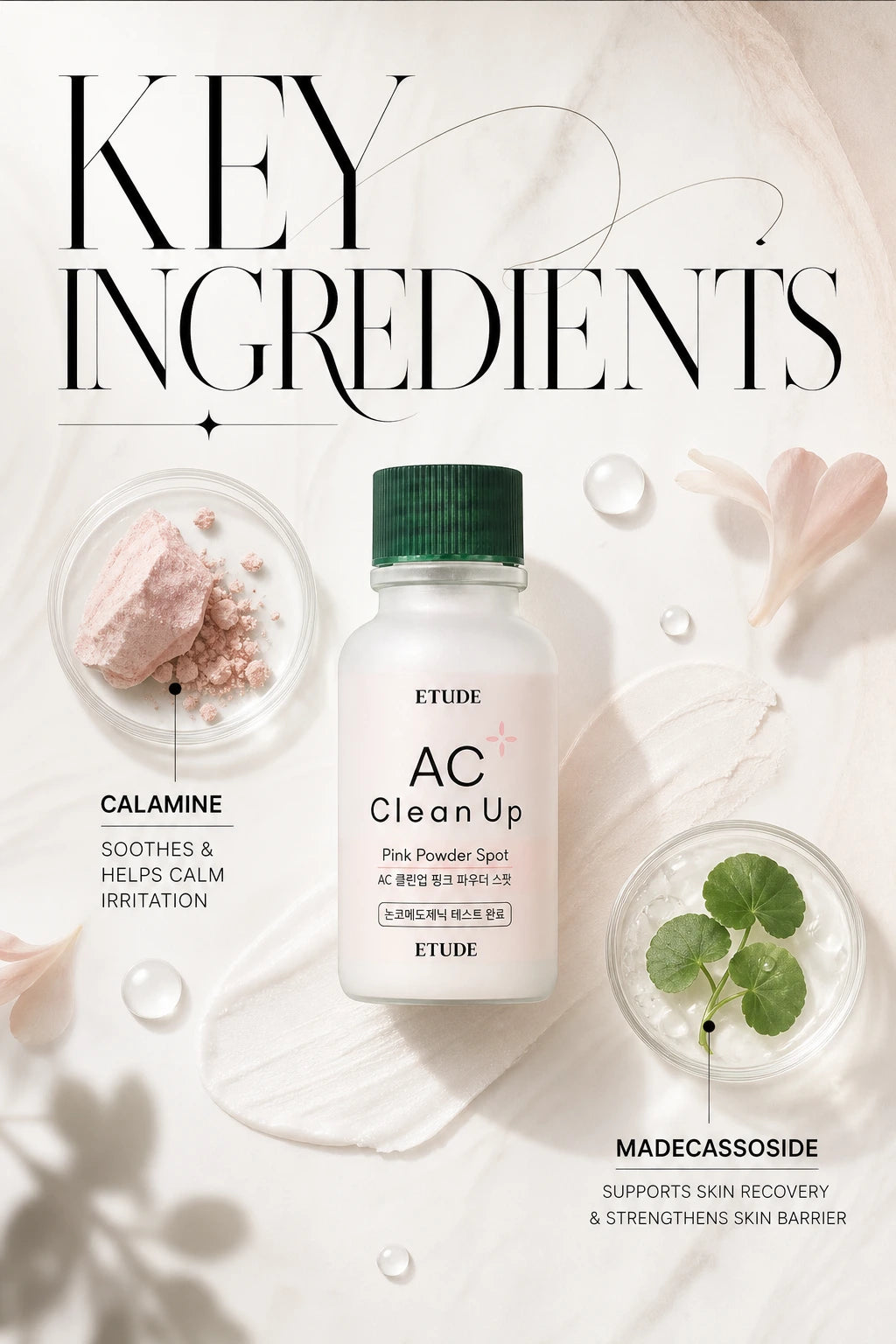 AC Clean Up Pink Powder Spot Treatment | Etude House | Etude House AC Clean Up Pink Powder Spot Treatment - Artisanal