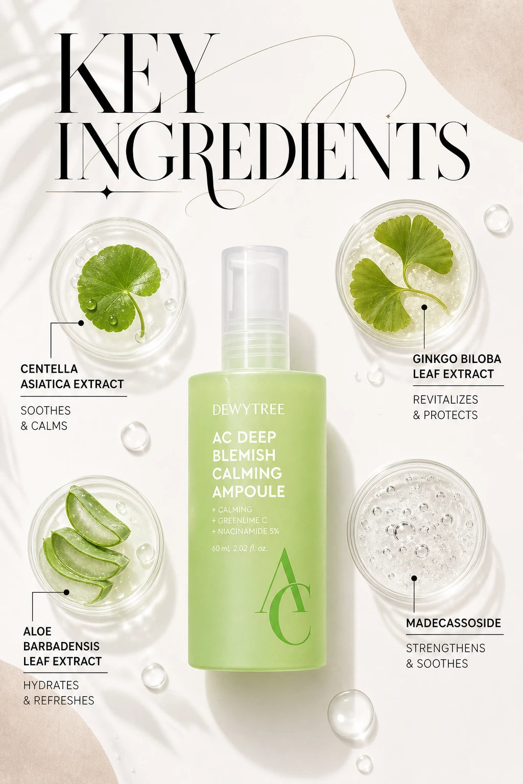 AC Deep Blemish Calming Ampoule | DEWYTREE | DEWYTREE AC Deep Blemish Calming Serum - Couture Luxury