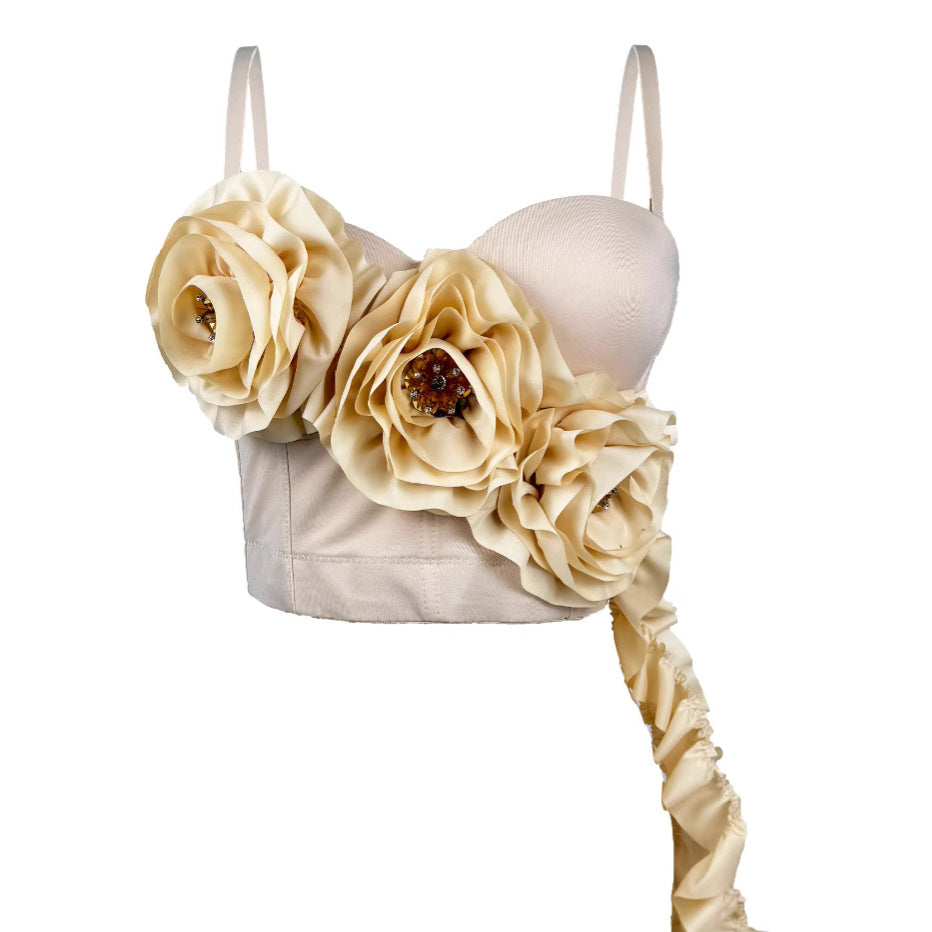 Bustino modellante con nappe floreali e spalline imbottite | ULZZANG BELLA