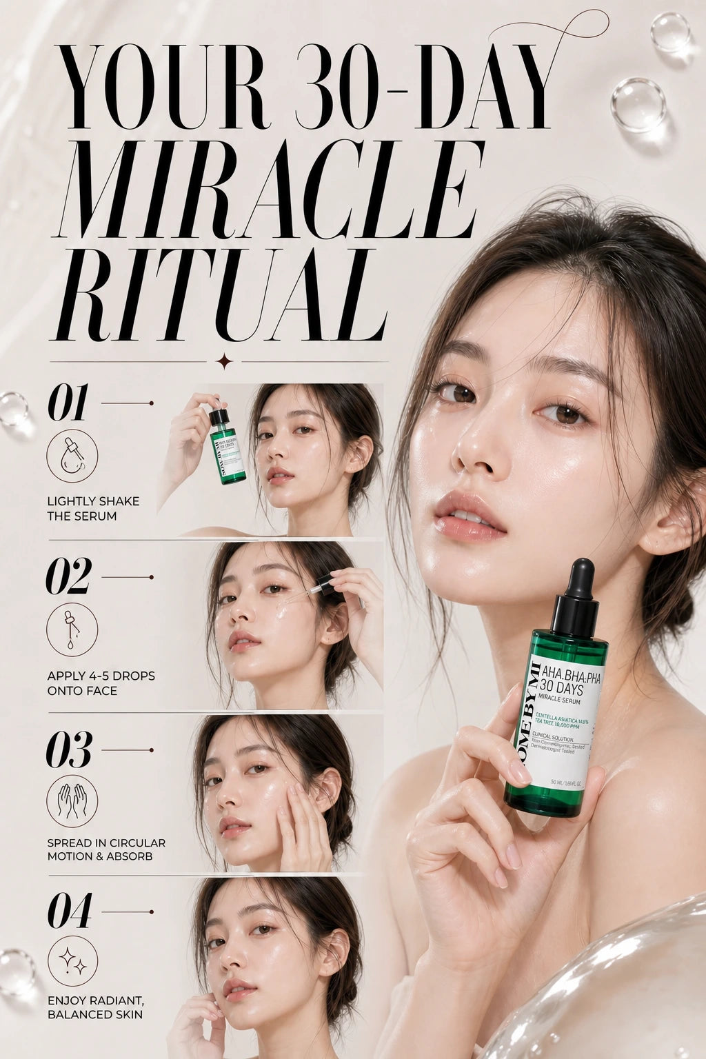 AHA-BHA-PHA 30 Days Miracle Serum 50ml | SOME BY MI | SOME BY MI AHA-BHA-PHA Serum - Artisanal Luxury Elixir