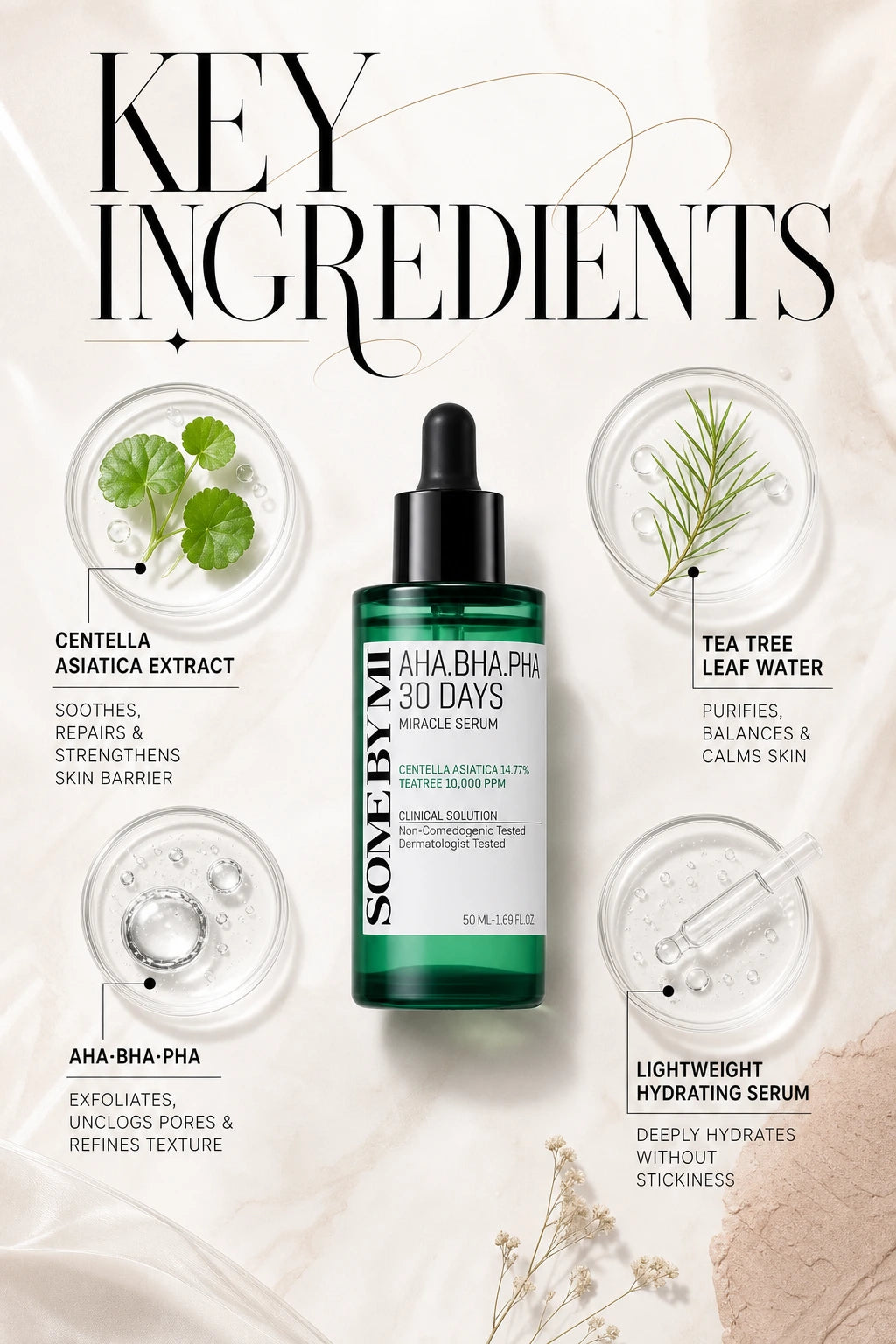 AHA-BHA-PHA 30 Days Miracle Serum 50ml | SOME BY MI | SOME BY MI AHA-BHA-PHA Serum - Artisanal Luxury Elixir