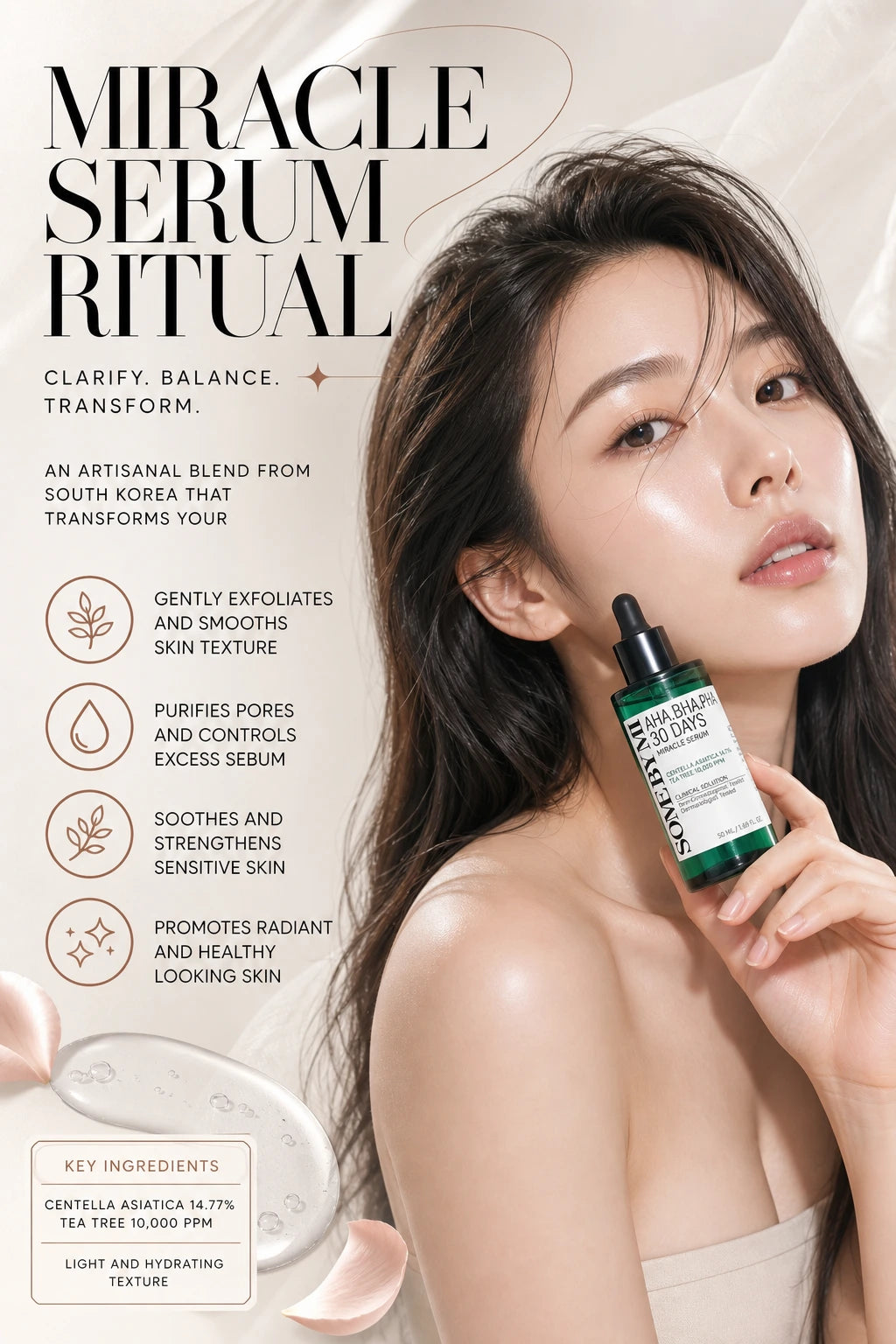 AHA-BHA-PHA 30 Days Miracle Serum 50ml | SOME BY MI | SOME BY MI AHA-BHA-PHA Serum - Artisanal Luxury Elixir