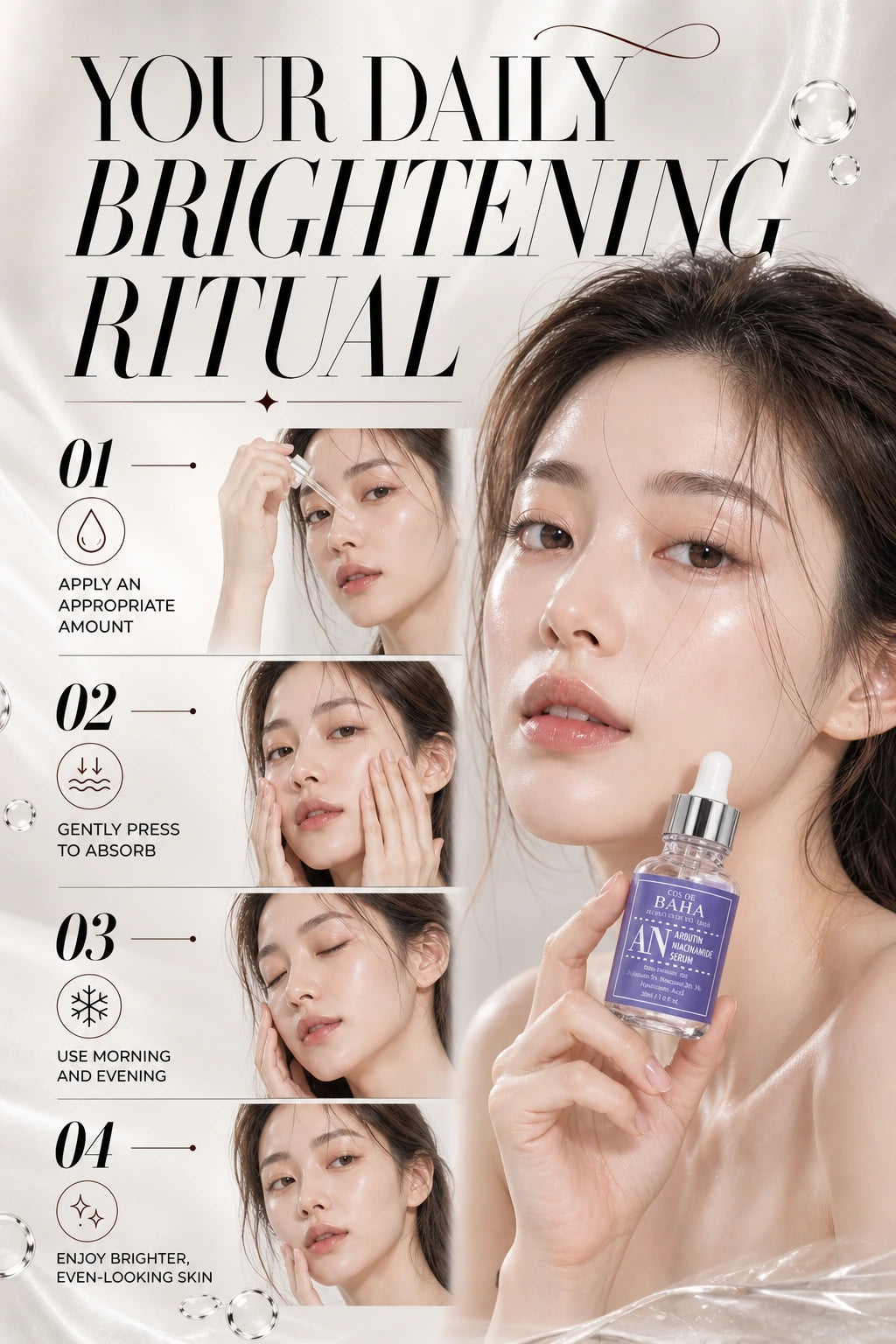 AN Arbutin 5% Niacinamide 5% Serum 30ml | COS DE BAHA | COS DE BAHA AN Arbutin Serum – Dark Spot Brightening