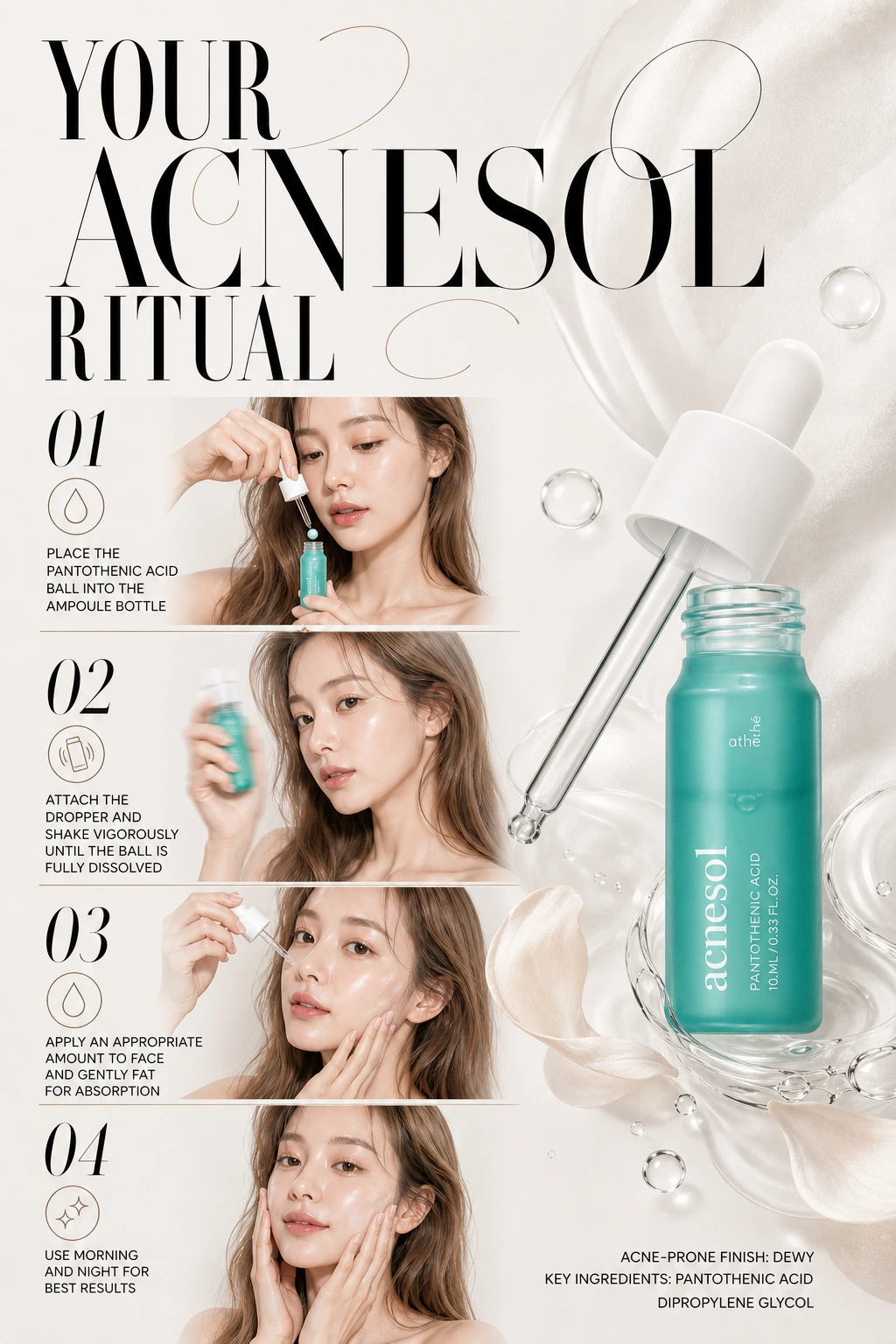 Acnesol Programming Ampoule 10ml | athé | athé Acnesol Ampoule – Artisanal Korean Skincare Serum