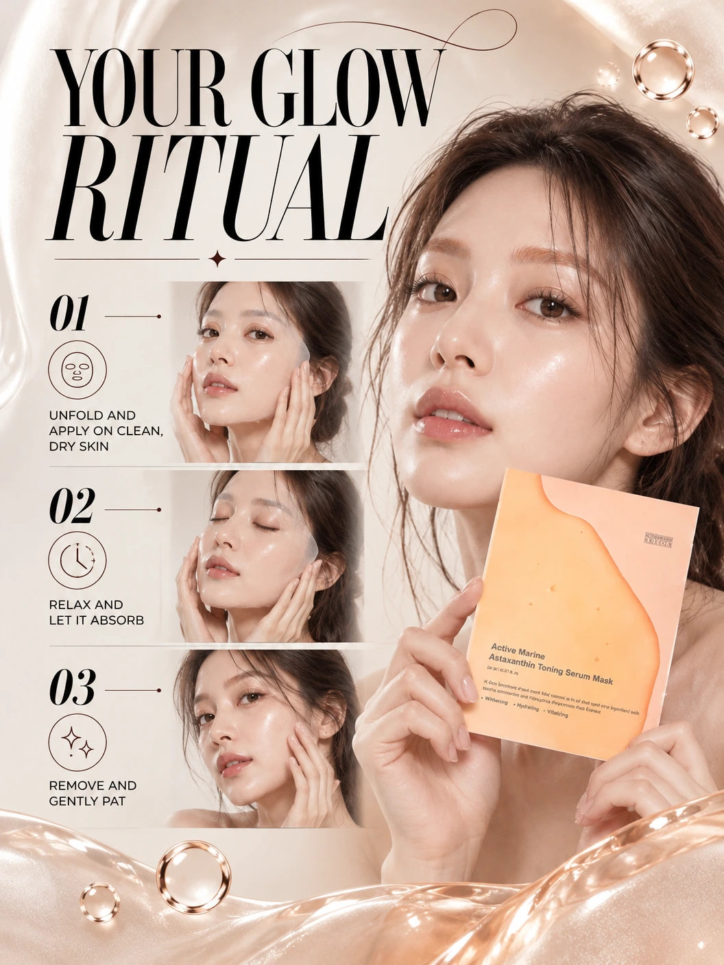 Active Marine Astaxanthin Mask 23g | Sungboon Editor | Sungboon Editor Luxury Marine Astaxanthin Serum Mask