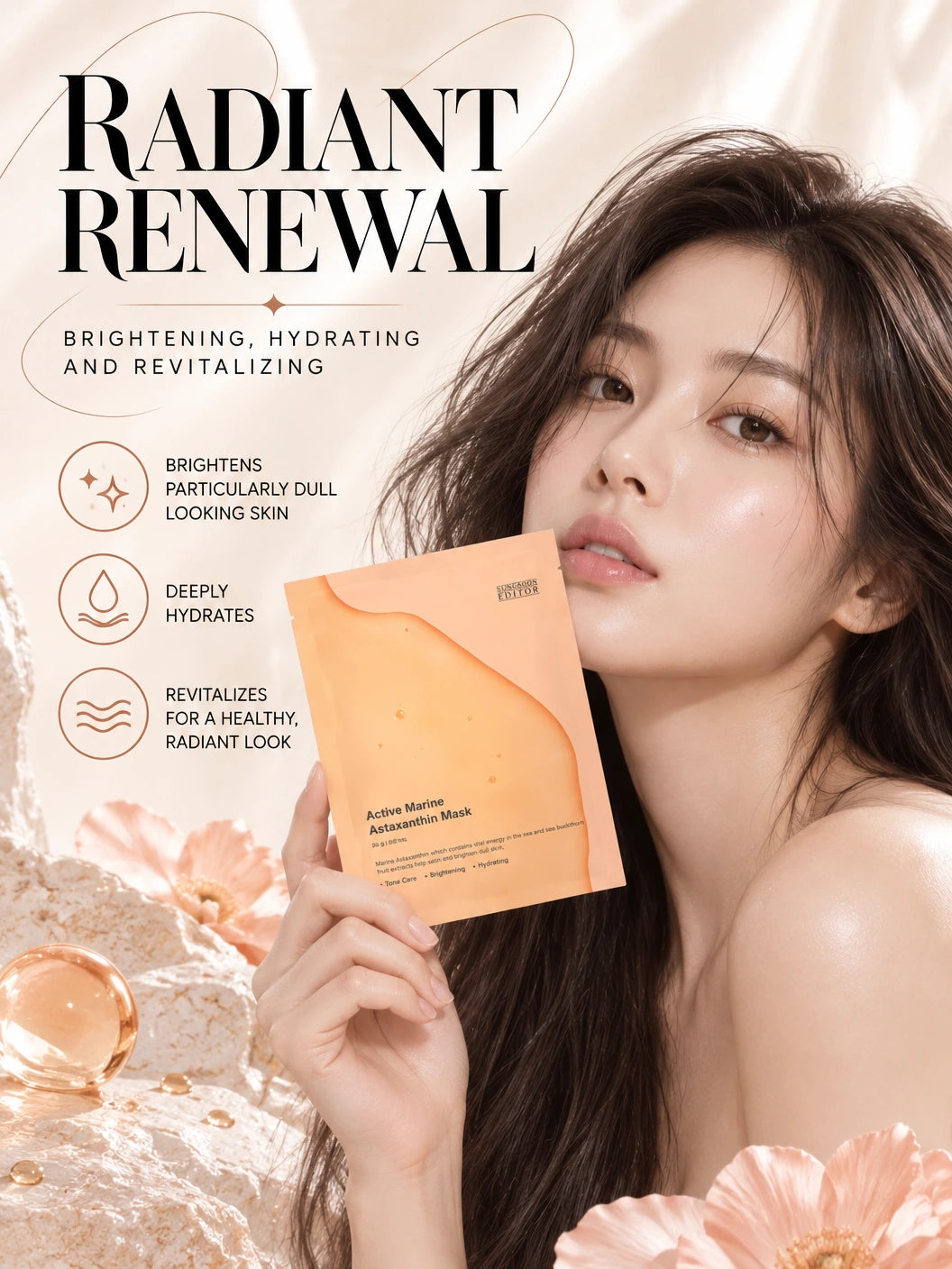 Active Marine Astaxanthin Mask 23ml*10ea | Sungboon Editor | Sungboon Editor Luxury Astaxanthin Serum Mask Set
