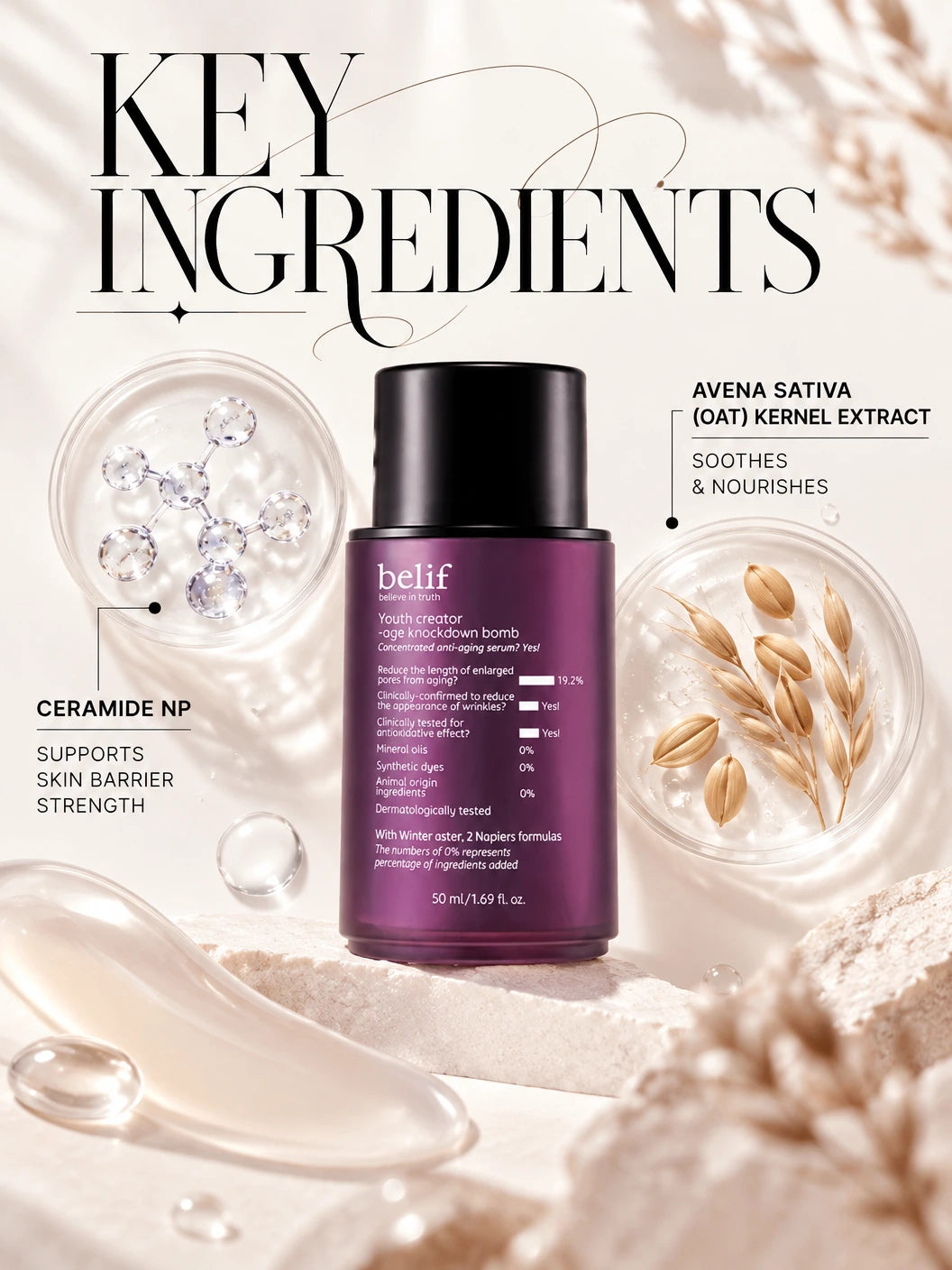 Age Defying Luxe Serum for Timeless Radiance | belif | belif Youth Creator Serum - Artisanal Luxury for Radiance