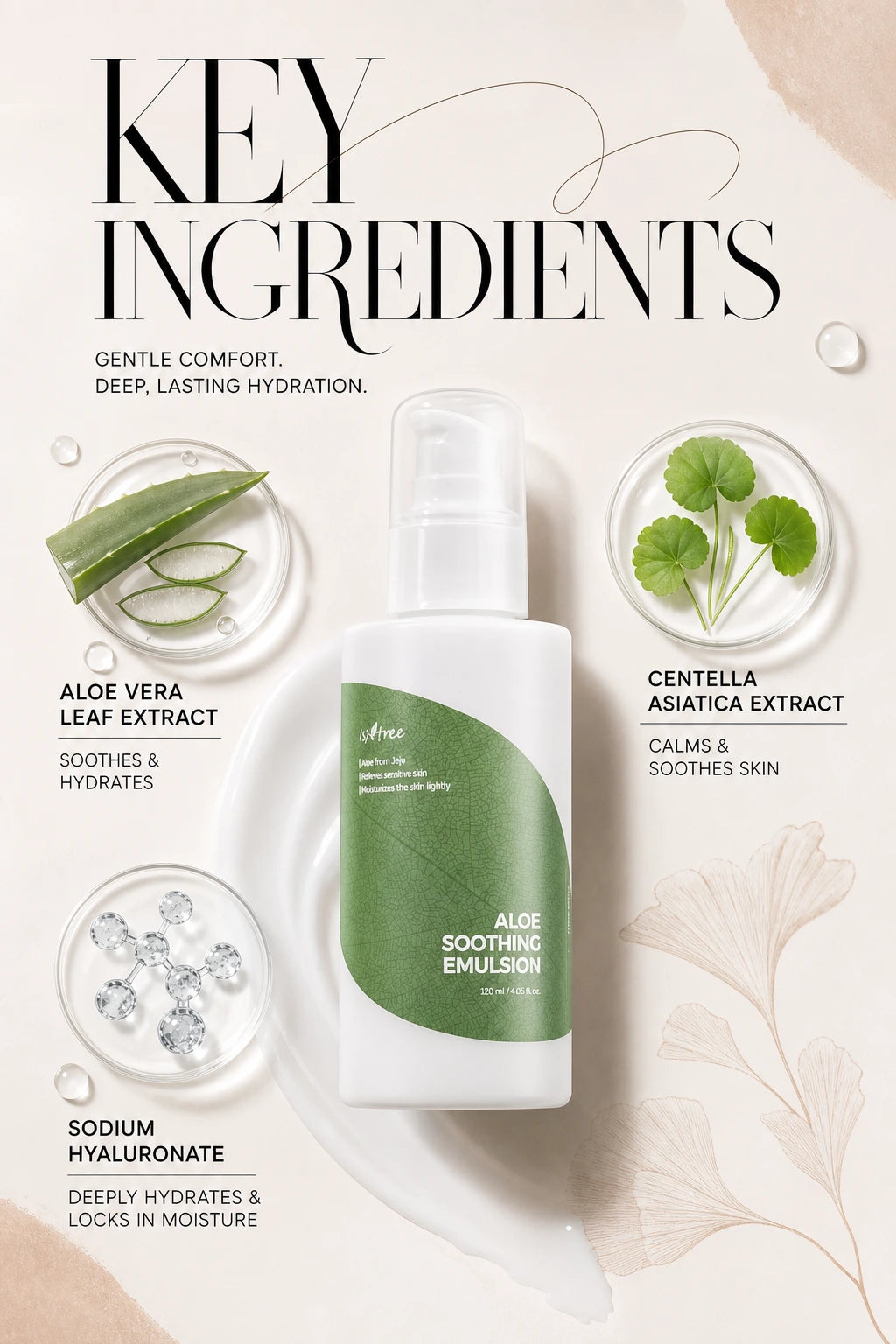 Aloe Soothing Emulsion 120ml | ISNTREE | ISNTREE Aloe Soothing Emulsion - Artisanal Hydration Cream