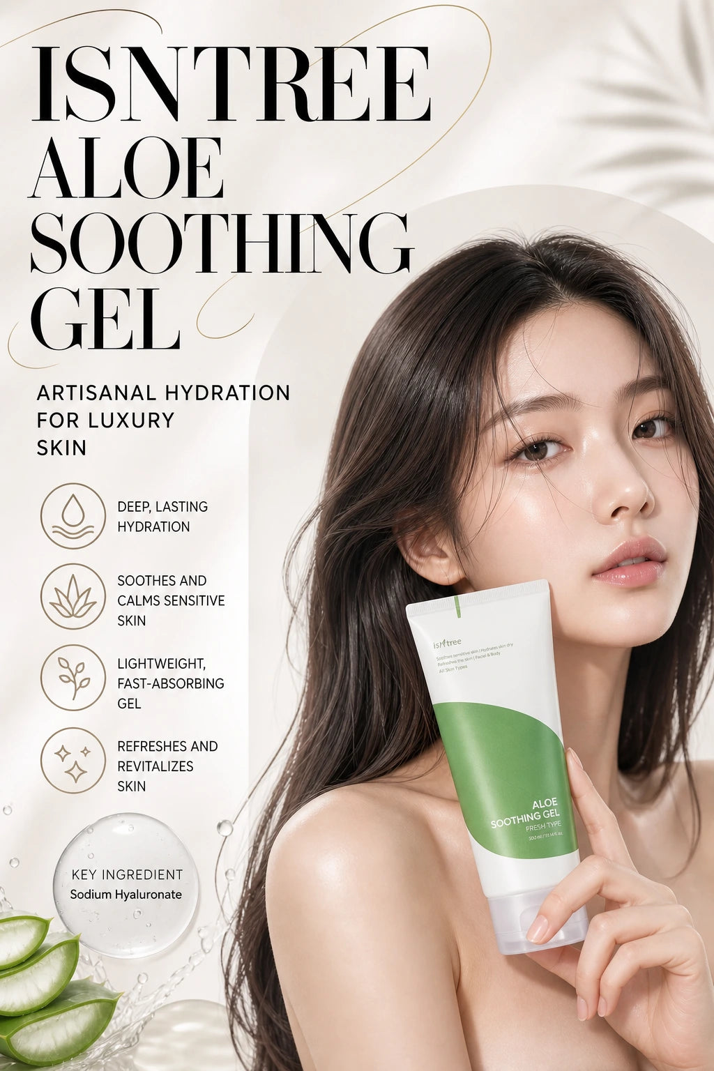 Aloe Soothing Gel Fresh Type 300ml | ISNTREE | ISNTREE Aloe Soothing Gel - Artisanal Hydration for Luxury Skin