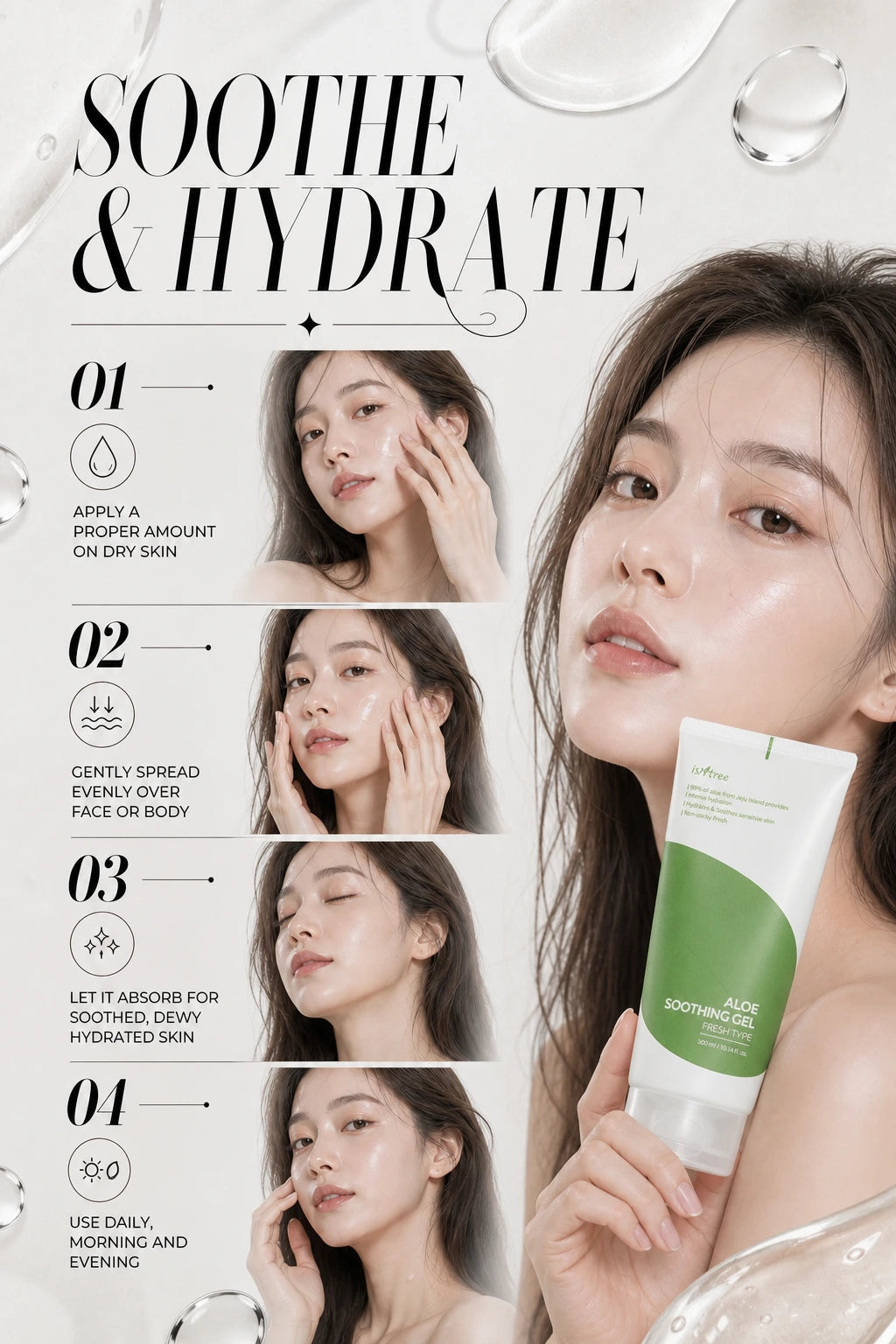 Aloe Soothing Gel Fresh Type 300ml | ISNTREE | ISNTREE Aloe Soothing Gel - Artisanal Hydration for Luxury Skin