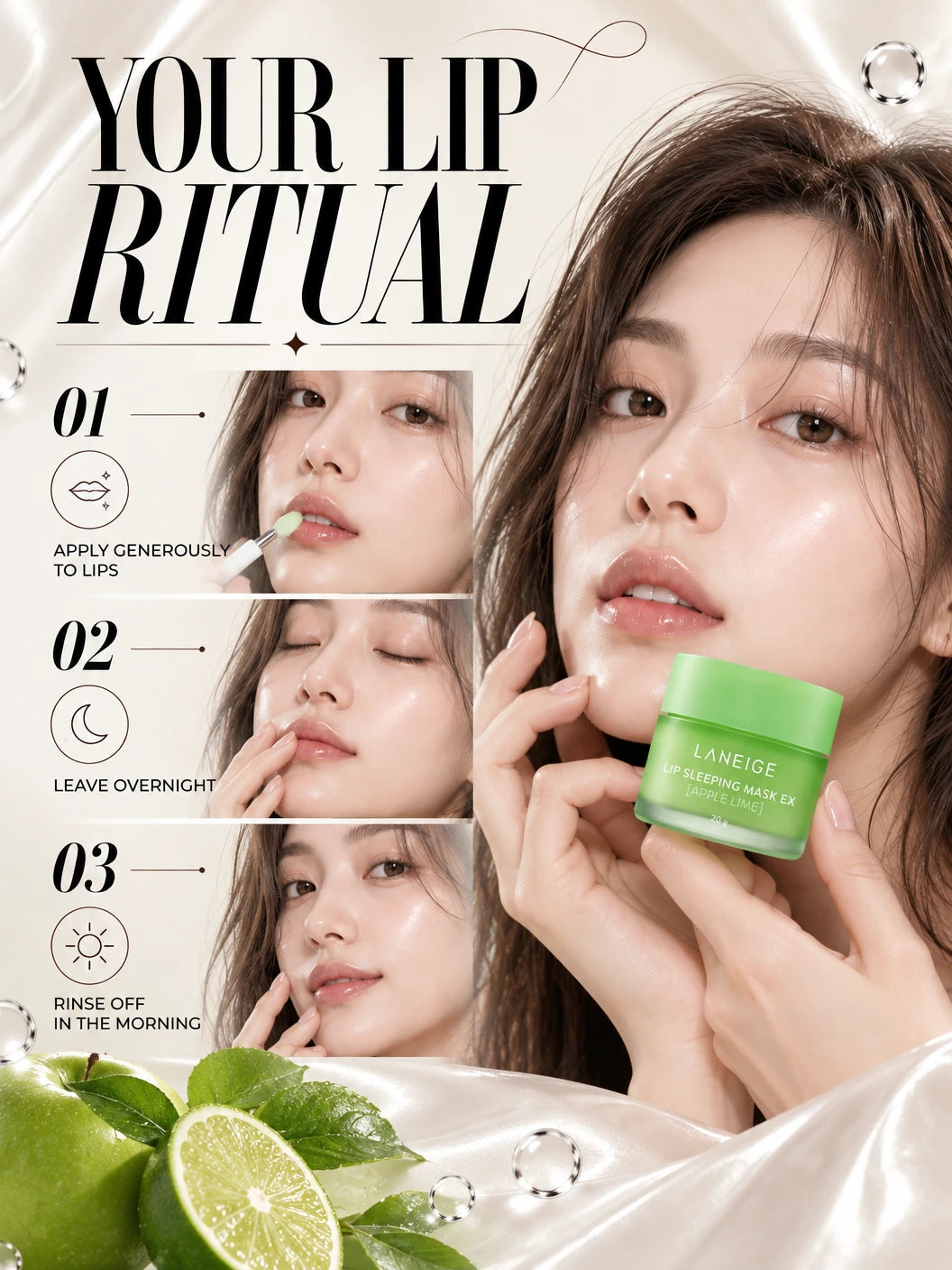 Apple Lime Lip Sleeping Mask EX | LANEIGE | LANEIGE Apple Lime Lip Balm – Couture Hydration for Luxe Lips