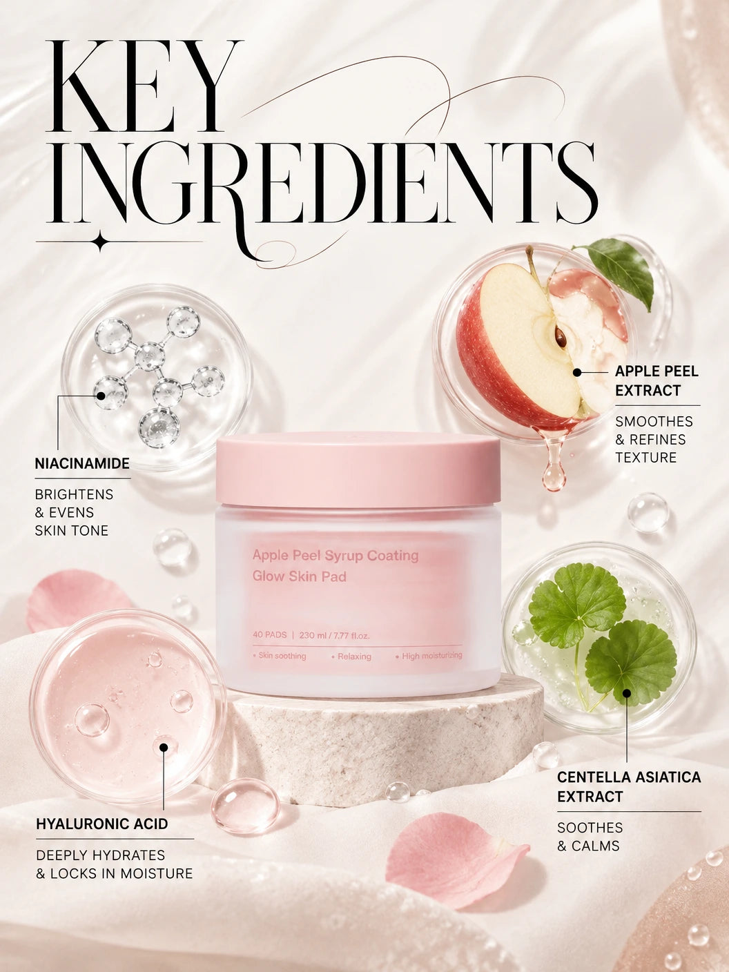 Apple Peel Syrup Coating Glow Skin Pad 40 Sheets 230ml | Sungboon Editor | Sungboon Editor Apple Peel Glow Skin Pads 40 Sheets