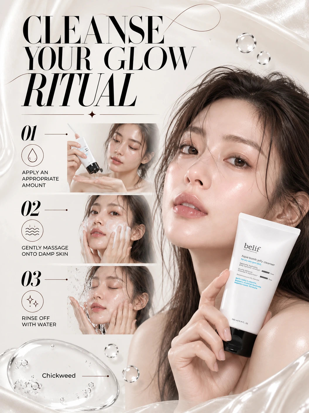 Aqua Bomb Jelly Cleanser for Oily Skin | belif | belif Aqua Bomb Jelly Cleanser - Artisanal Luxury Cleanser