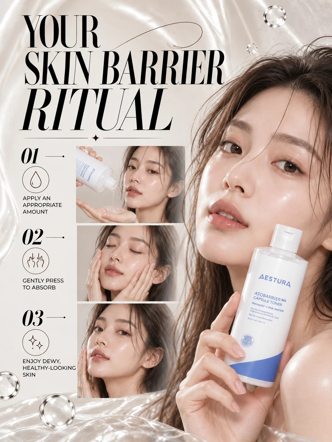 Atobarrier 365 Capsule Toner 300ml | AESTURA | AESTURA Atobarrier 365 Capsule Toner - Handcrafted Hydration