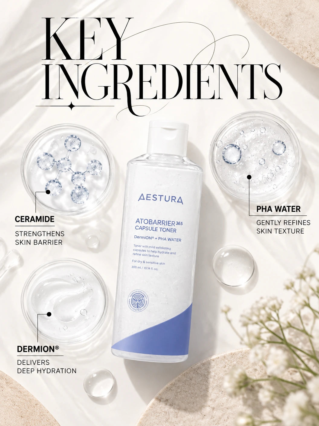 Atobarrier 365 Capsule Toner 300ml | AESTURA | AESTURA Atobarrier 365 Capsule Toner – Ceramide Care